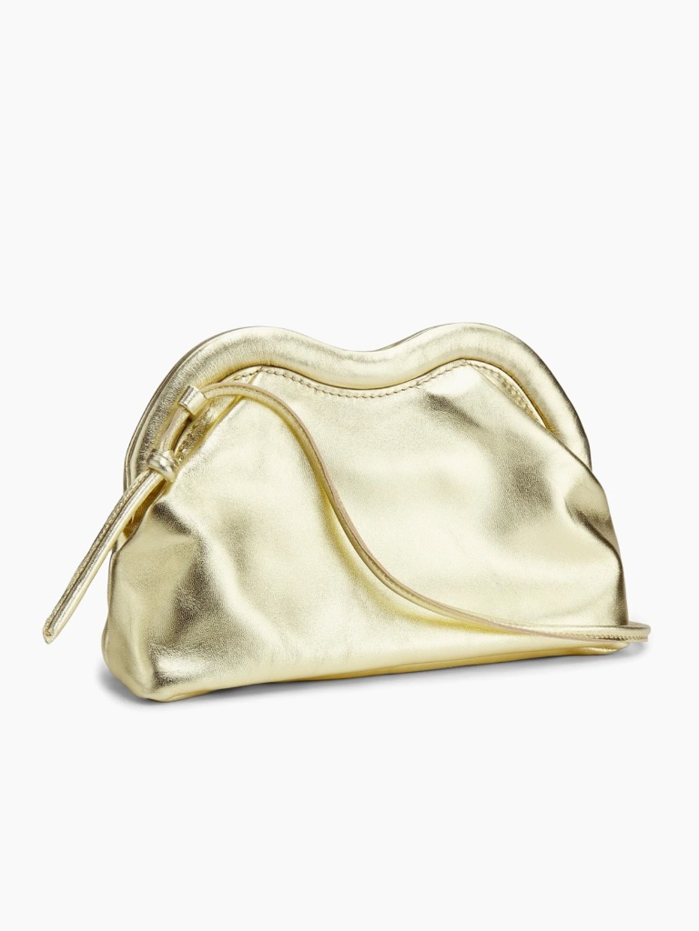 Mansur Gavriel Baci Metallic Gold Crossbody Bag